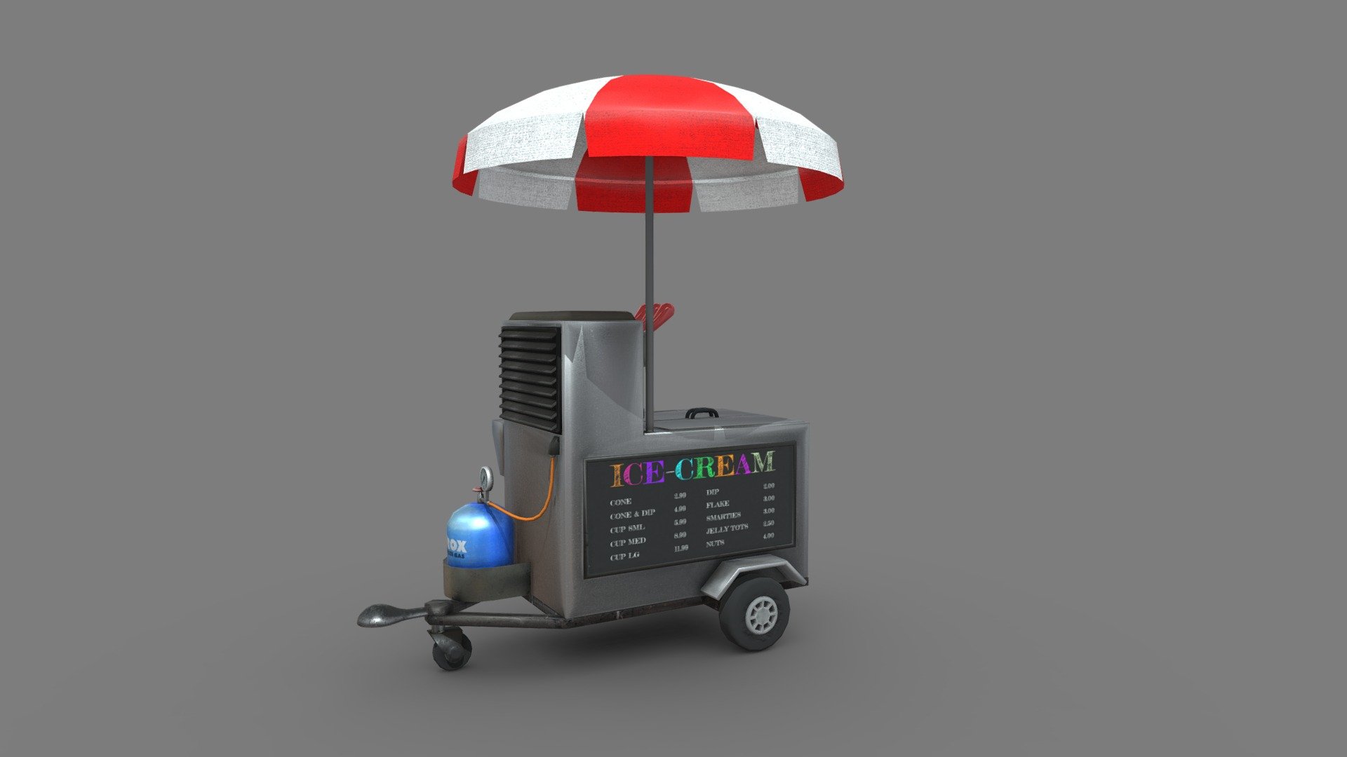 Food cart of ice cream – this model is part of our amusement park pack that you can fin in our profile 3d model