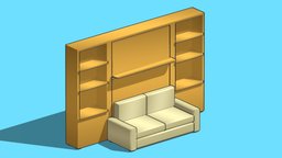 Smart Furniture (Bed And Sofa) sofa, toon, bed, assets, smart, furniture, game-ready, game-asset, unwrapped, low-poly, cartoon, lowpoly, chair, smart-furniture