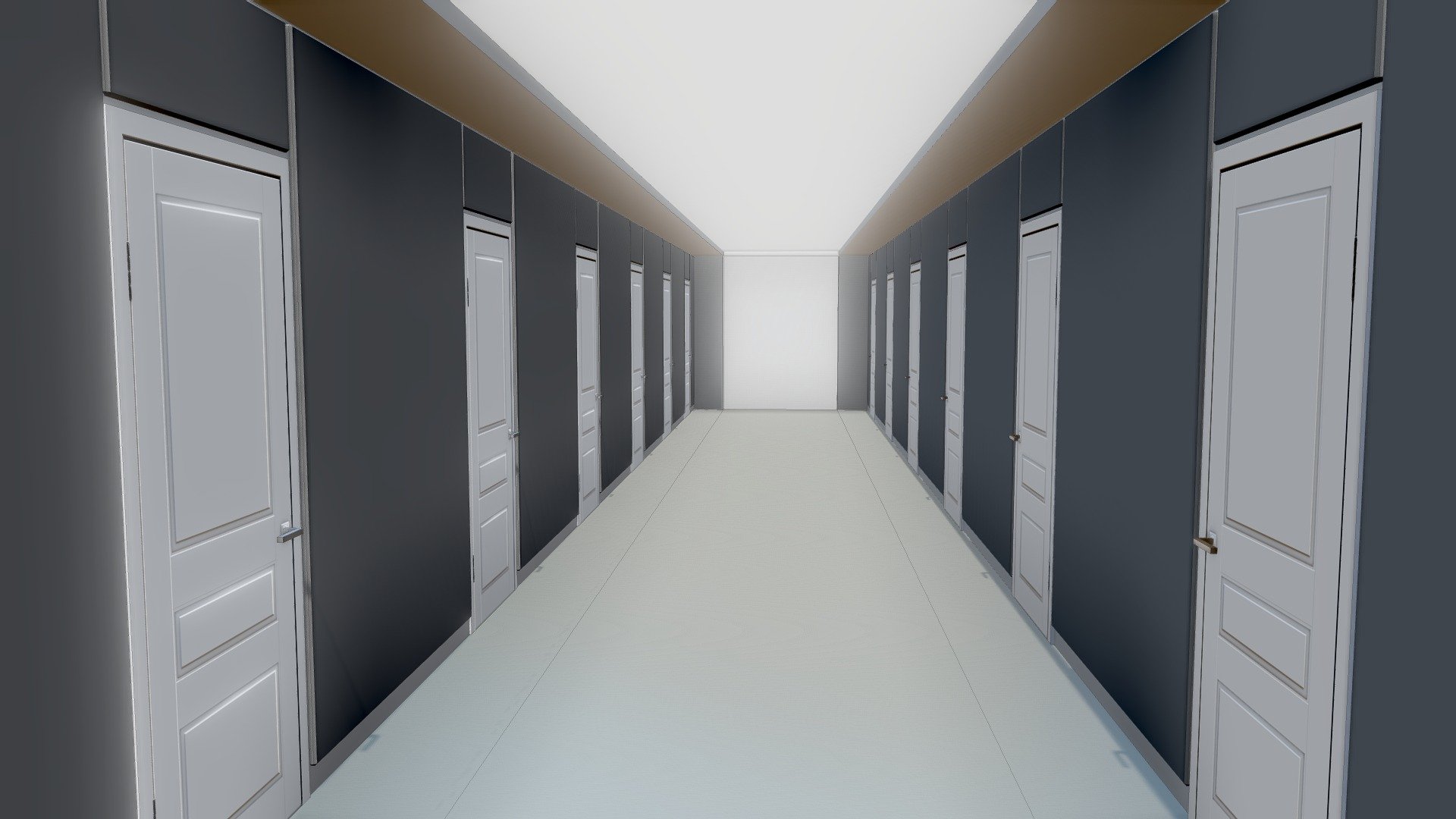 Doors corridor - Doors corridor - Download Free 3D model by Nevermoredmb 3d model