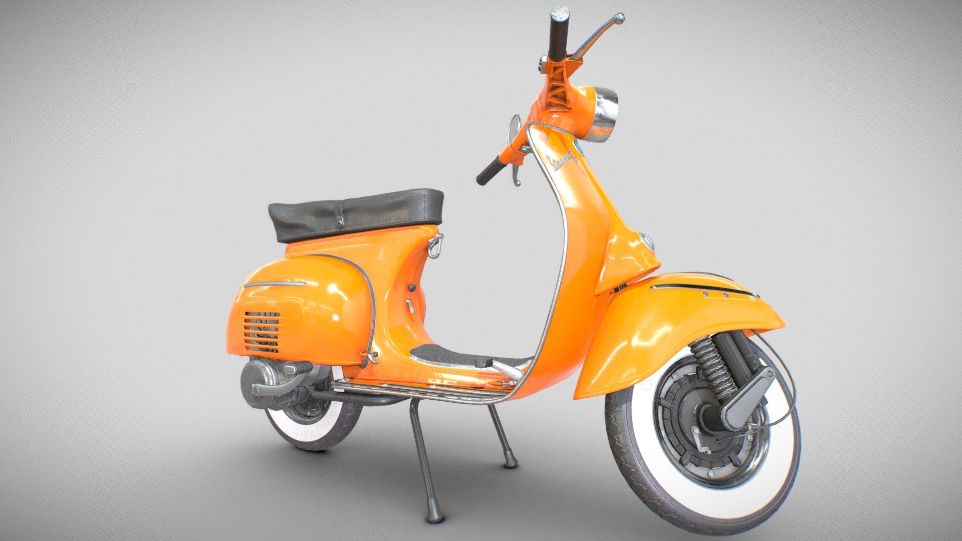 The Vespa 125 GT was a motor scooter from the manufacturer Piaggio, which sells its classic product line under the brand name Vespa.
The Vespa 125 GT presented in 1966, the GT stands for Gran Turismo, is the successor to the Vespa 125 Super (VNC). It also receives the engine from this, but otherwise builds on the frame of the Vespa 150 Sprint. By increasing the compression, it now has 6.27 hp.

Visually, the Vespa 125 GTR hardly differs from the Vespa 125 GT, but in contrast to this it has a double seat bench. Only on the leg shield there is a small &ldquo;R