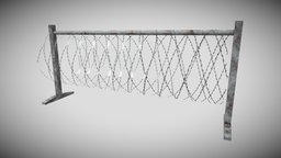 Barbed Wire wire, barbed, low-poly, lowpoly