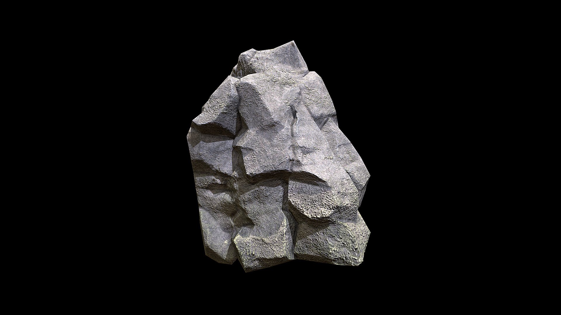Greyish mossy stone 3d model