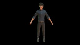 3D Character Young Boy boy, young, downloadable, cartoonstyle, cartoon-character, rigged-character, downloadable-model, character, modeling, cartoon, 3d, blender, model, human, rigged, blenderriggedmodels