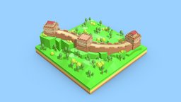 Great Wall of China LowPoly 3D