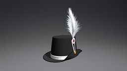 Horse Carriage Hat Black (Feathered)