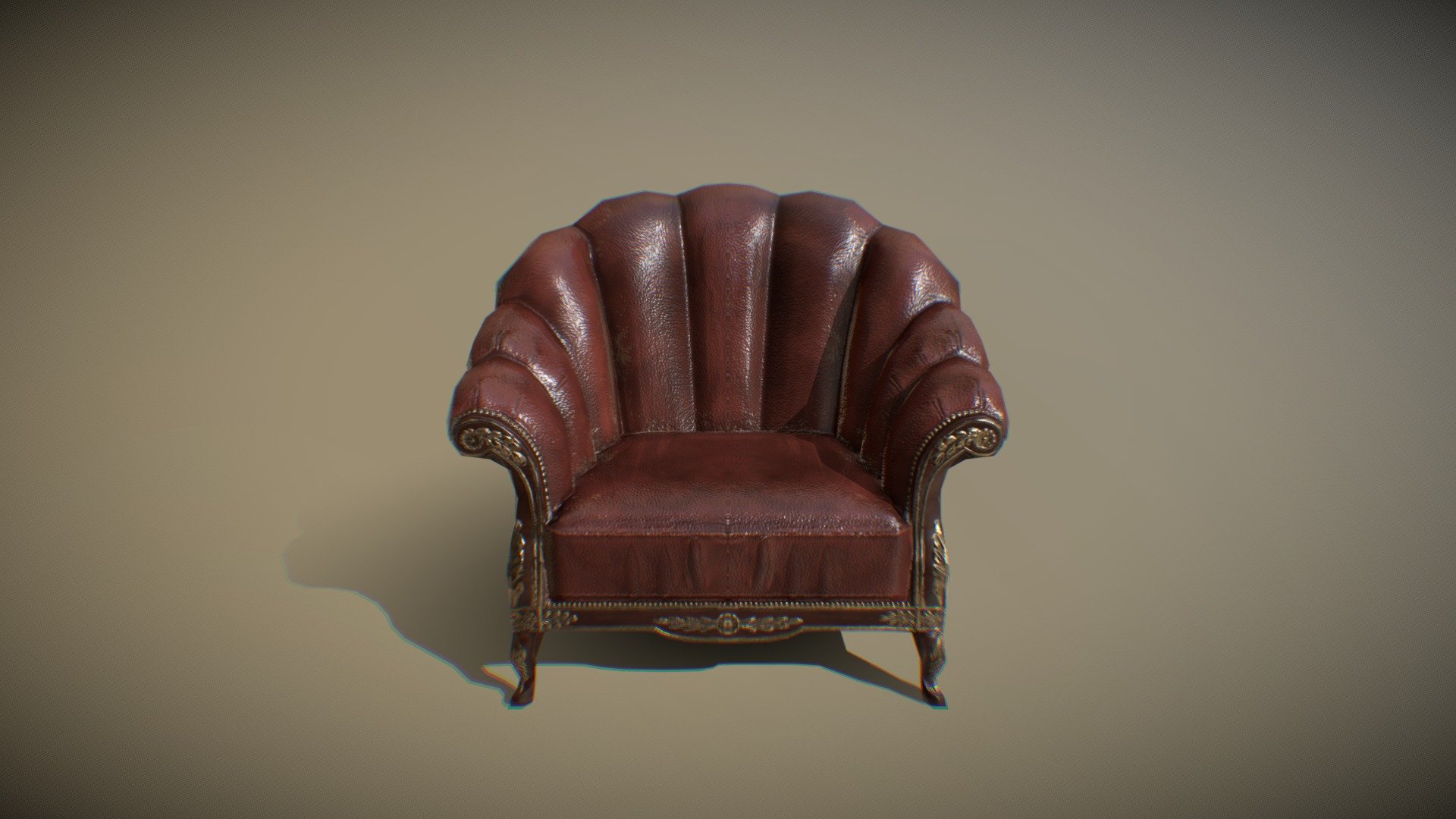 a simple sofa for games - Sofa_Single - Download Free 3D model by tjddn1985 3d model