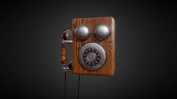 Antique Phone phone, oldphone, lowpoly, gameasset, gameready