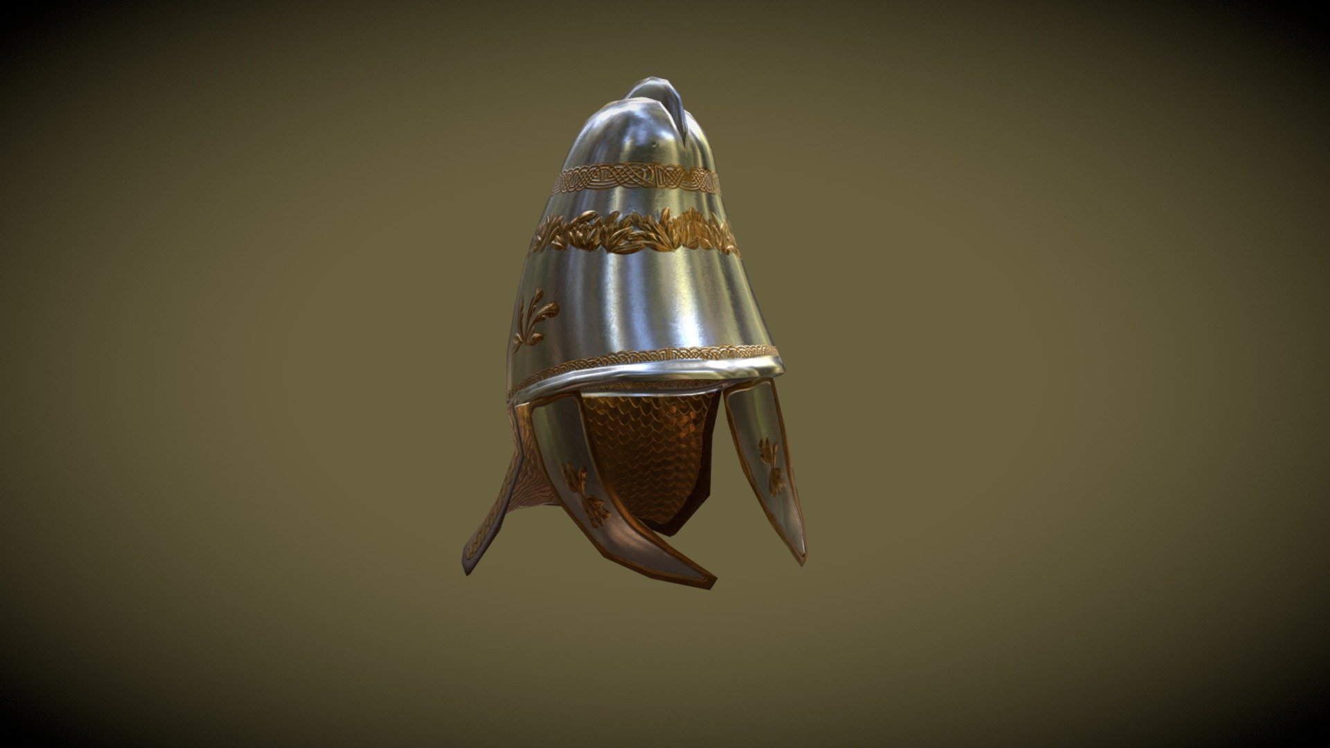A Dacian Helmet made for the RIR: Imperium Surrectum mod, for the game Rome Total War Remastered.

Made in Blender. Verts: 386, Faces: 362

The process consists of modelling a low poly version, from which a copy is made with a very high dense mesh where details are sculpted in, later baked onto its low poly counterpart.

This is arguably one of the first big challenges that I came across in my contributions to the mod, for one simple reason: as a beginner I still did not know how to have more than 1 texture in one single model. The upside is that I greatly enjoy the process of finding out the answers to a problem and the satisfaction one derives from finally being able to achieve what you want 3d model