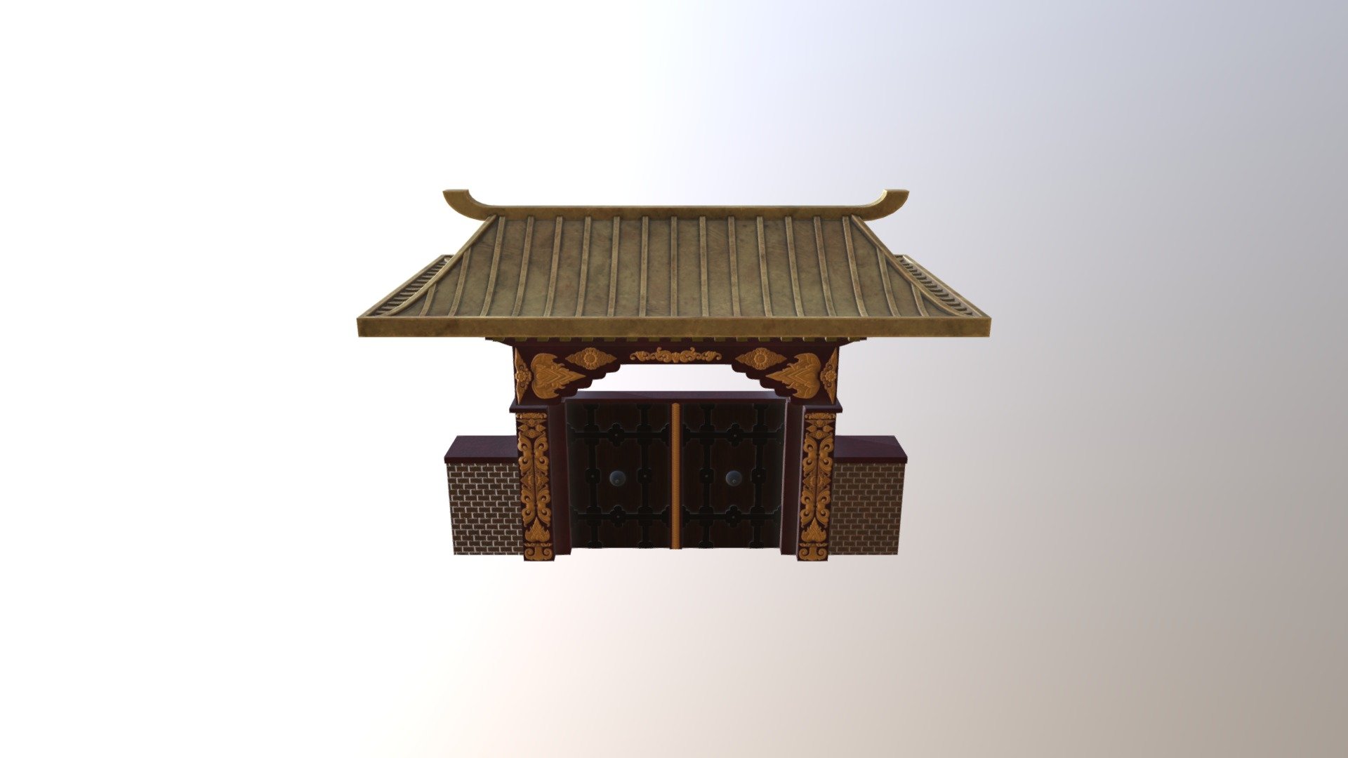 Temple Gate - 3D model by Ray_saga 3d model