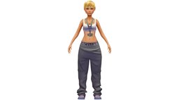 Cartoon High Poly Subdivision HipHop Avatar body, toon, dressing, avatar, cloth, shirt, women, top, clothes, pants, torso, baked, young, shoes, boots, woman, chain, rip, casual, boobs, cuff, t-shirt, bra, rapper, gangster, hiphop, bandit, belly, denim, girl-cartoon, caucasian, baggy, metaverse, hairstyle, -girl, crease, casual-clothes, girl, cartoon, "clothing", "decollete", "raper"