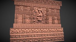 Low poly India Temple Construction Modular tower, sculpt, buddha, ancient, dungeon, historic, indian, exterior, bas-relief, god, carving, pagoda, statue, relief, carved, hindu, hindi, hinduism, building, temple