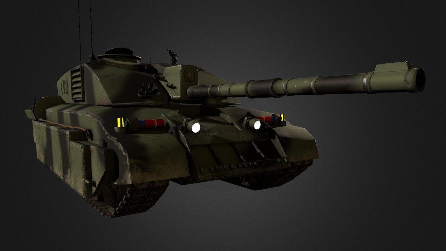 Challenger II Main Battle Tank - 3D model by Ellie Apperley (@ellieapperley) 3d model