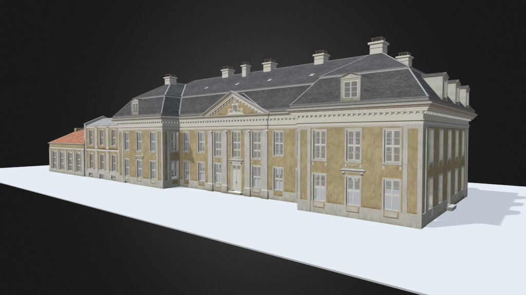 Digital 3D reconstruction of destroyed Schlodien Manor House, now-a-days in Gładysze (Poland).  It was the seat of the counts and burgraves of zu Dohna-Schlodien, build 1701-1704.

Created within the project: www.patrimonium.net | Modelled in Sketchup by: Arthur Sarnitz, Oleg Sura, Ilya Kiselev | Based on models of Oliver Hauck and Joachim Backes | Optimised and uploaded by Daniel Dworak | Under the license: https://creativecommons.org/licenses/by-nc-sa/4.0 | Corporate rights holder: Herder Institute for Historical Research on East Central Europe – Institute of the Leibniz Association - Schlodien Manor House (1940) - Download Free 3D model by Patrimonium.net (@ostpreussen) 3d model
