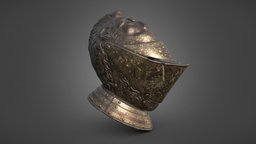 Helmet Of Henry armor, medieval, helm, renaissance, middle-age, knight-armor, knight-helmet, helmet, fantasy, knight