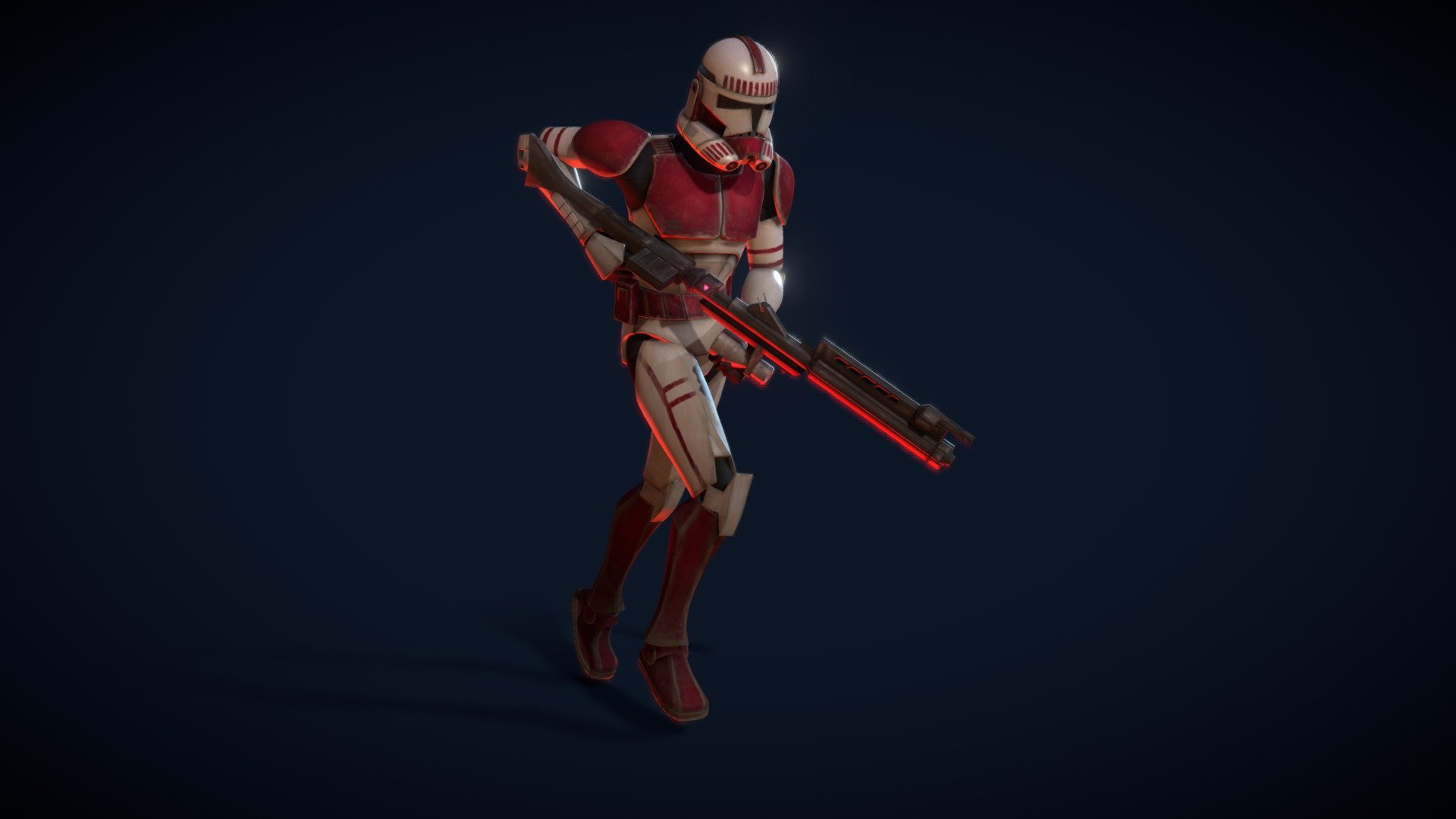 Model comes in 3 versions (ARC trooper included the same way) :


FBX without skeleton
FBX with skeleton &amp; anim samples

AKT (akeytsu file with the rig, skin &amp; anim samples)



handpaint PBR textures set (TGA, 4K, uncompressed)



Blaster/Rifle/Handblasters



414th, 501st, Shock Trooper, &amp; Default skins



Here is a view of ARC Troopers versions :




Notes are included in order to understand how these files works. Read them carefuly before asking any question ;)

While you can decide to redo the whole rig on maya/max/blender, I encourage you to try using akeytsu, you won’t regret it =)

Des Bisous ! ♥

NB : Since I am an artist, this model is NOT a ripped asset of any kind (as anything I do) I’ve made it myself for my own project, which means 2 things :

these assets have to be used under the Editorial License ONLY
these are my own artistic vision of it, so details may differ - Clone Trooper Phase 2 - Buy Royalty Free 3D model by Etienne Beschet (@etienne.beschet) 3d model