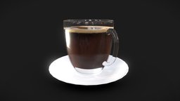 Cup Of Coffee bar, drink, food, cafe, coffee, plate, restaurant, fluid, mug, morning, beverage, kitchen, liquid, tableware, houseware, asset, 3d, pbr, model, cup, textured