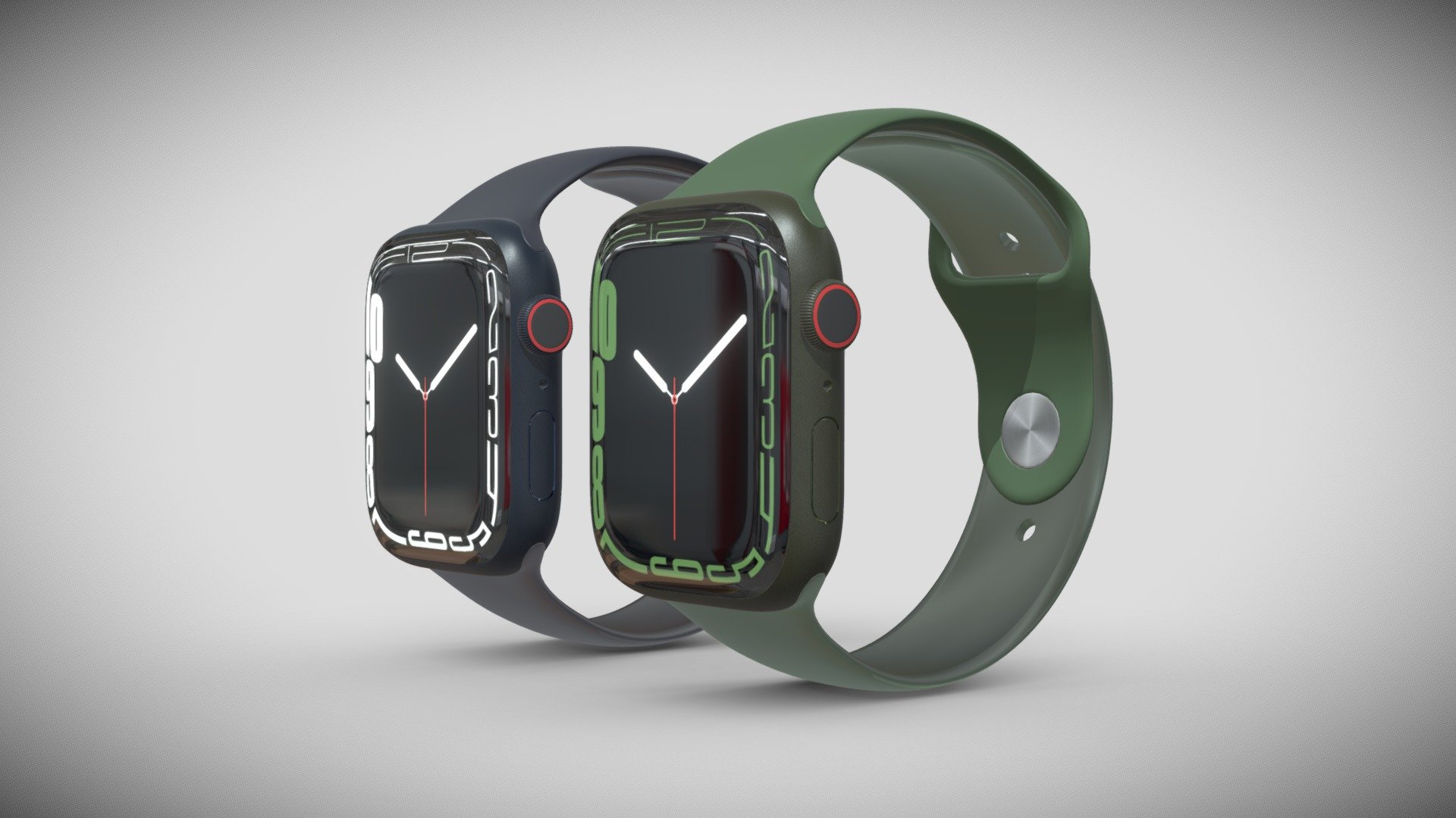 Realistic (copy) 3d model of Apple Watch Series 7.

This set:
- 1 file obj standard
- 1 file 3ds Max 2013 vray material
- 1 file 3ds Max 2013 corona material
- 1 file 3ds Max 2013 standard material
- 1 file of 3Ds
- 2 file e3d full set of materials.
- 1 file cinema 4d standard.
- 2 file blender cycles.

Topology of geometry:
- forms and proportions of The 3D model
- the geometry of the model was created very neatly
- there are no many-sided polygons
- detailed enough for close-up renders
- the model optimized for turbosmooth modifier
- Not collapsed the turbosmooth modified
- apply the Smooth modifier with a parameter to get the desired level of detail

Organization of scene:
- to all objects and materials
- real world size (system units - mm)
- coordinates of location of the model in space (x0, y0, z0)
- does not contain extraneous or hidden objects (lights, cameras, shapes etc.) - Apple Watch Series 7 - Buy Royalty Free 3D model by madMIX 3d model