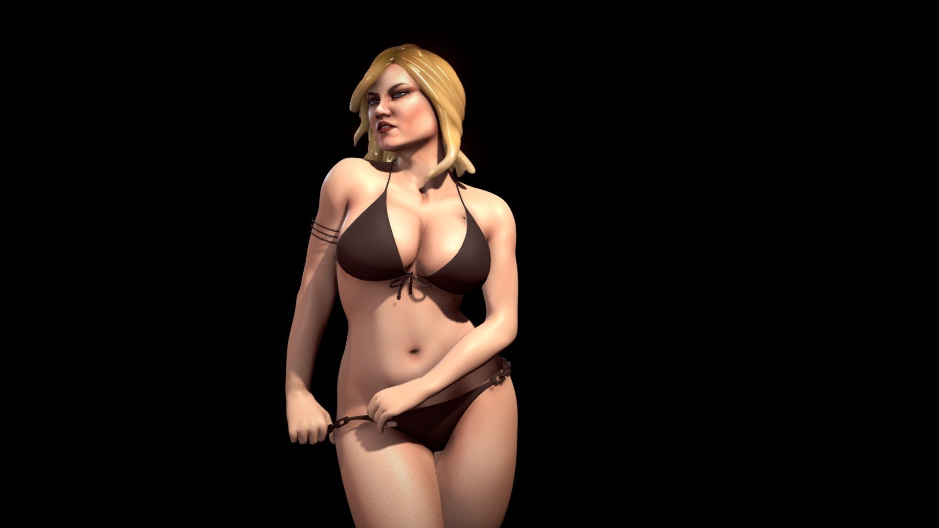 This is a 3D character that I made based on the stunning Brazilian model and actress Ellen Rocche 3d model