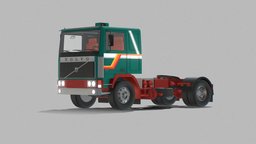 Volvo F12 1977 Lowpoly truck, cars, trucks, retro, volvo, venicle, low-poly-model, lowpoly-blender, lowpolycar, volvo-car, volvo-trucks, blender, lowpoly
