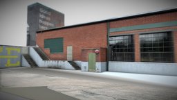 Warehouse Front brick, warehouse, concrete, metashape, agisoft, sketchup, photogrammetry