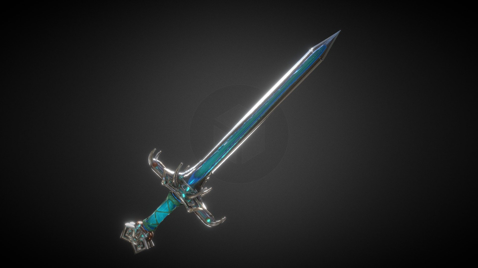 fantasy viking one hand sword - Buy Royalty Free 3D model by Cécile Amstad (@c.m.a) 3d model