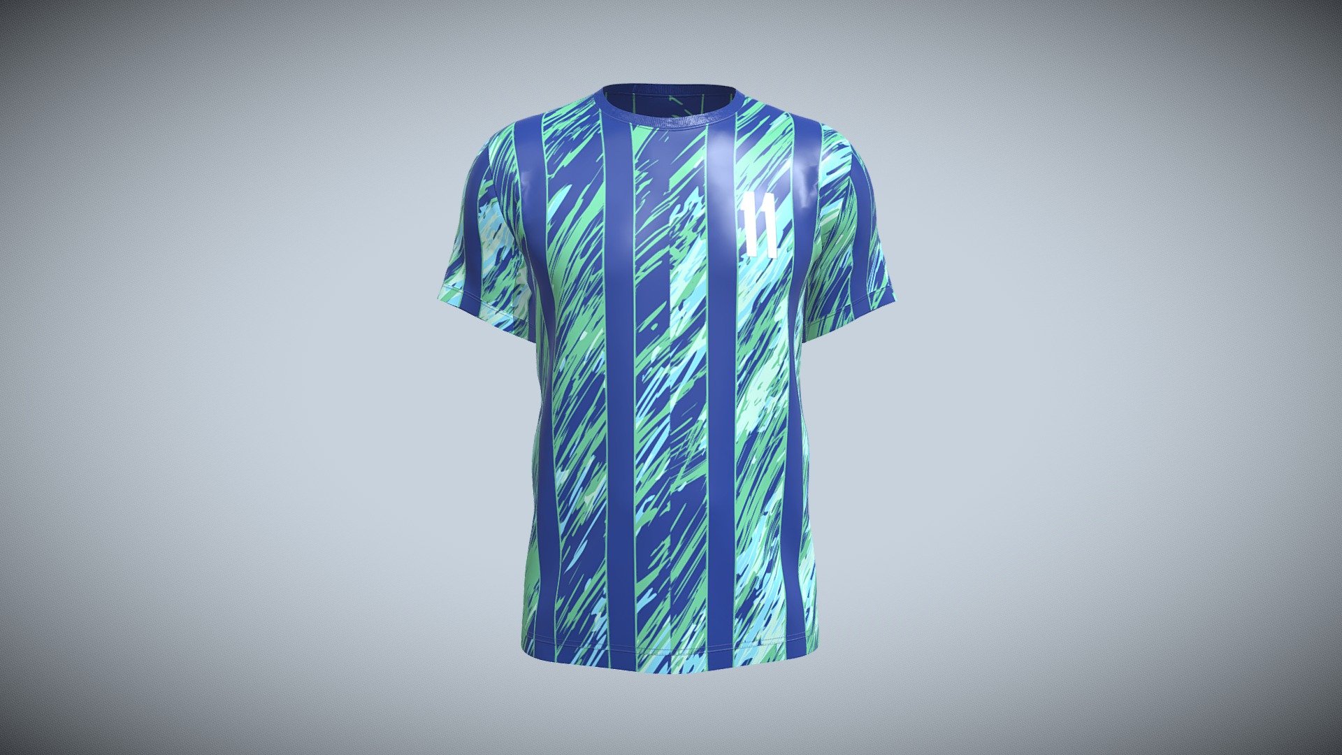 Soccer Blue Stripe Jersey Player-11 V2

I am a Professional 3D Fashion/Apprel Designer. I have 7 years working experience about 3D Fashion. I am working with Clo3d, Marvelous Designer (MD), Daz3d, Blender, Cinema4d, Etc.

Features:
1.  2k UV Texture
2.  Triangle mesh
3.  Textures with Non-overlapping UV Map (2048x2048 Pixels)
4.  In additonal Textures folder have diffuse,displacement,metalness,normal,opacity,roughness maps.

Attachment Fils:
Exported Files (All are exported in DAZ Studio scale)
* OBJ
* FBX
* Marvelous Designer/Clo3d file (zprj)

Thanks 3d model