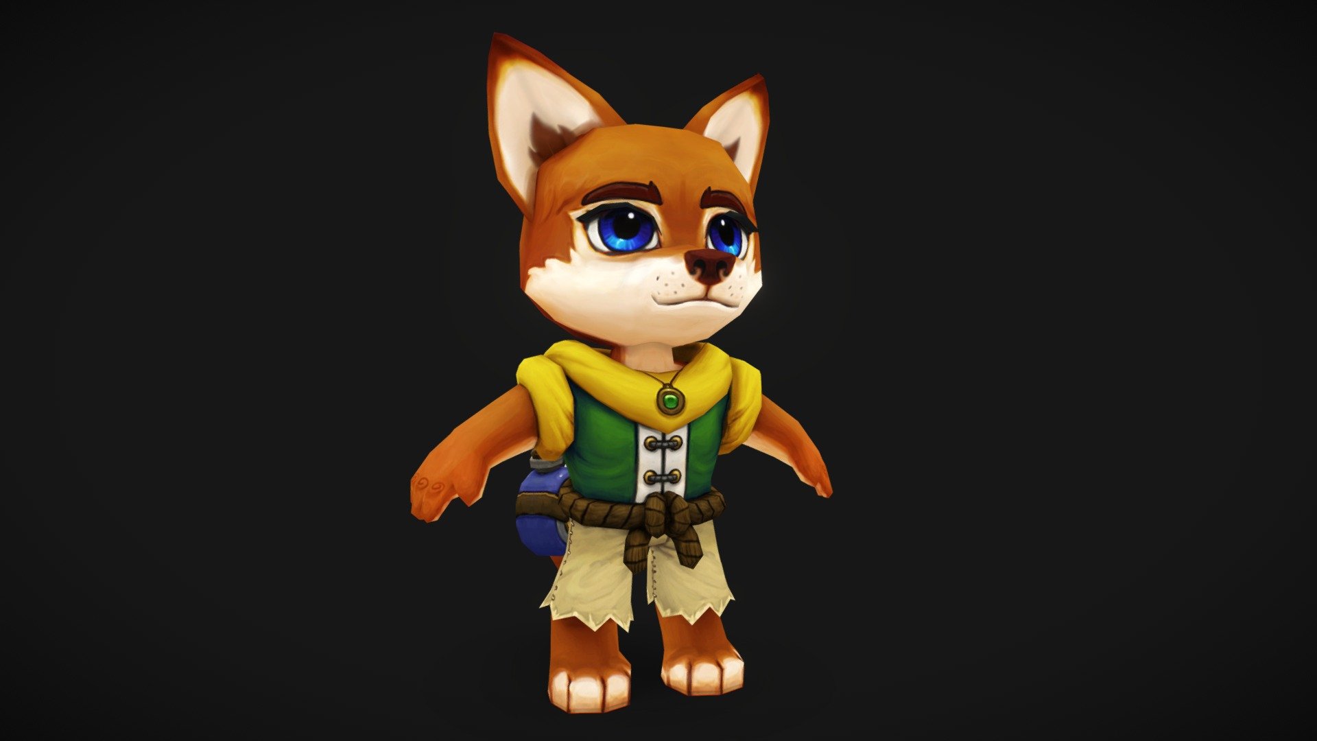stylized fox - Fox - Download Free 3D model by Frybrix 3d model