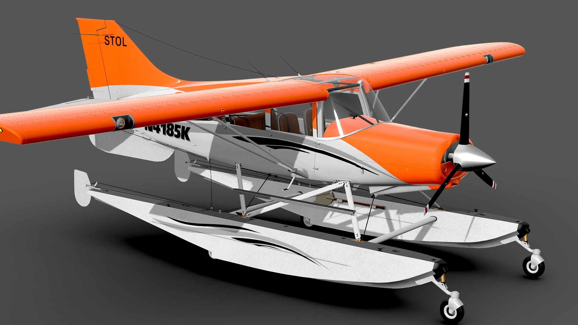 Maule M-7-235 hydroplane . This is a beautiful 3D model, prepared with attention to detail and hardware performance.

Super Rocket,detailed exterior.

detailed interior,
 textured (4k-2k) and UVW unwrapped - every object has material's name, you can easily change or apply materials - max format:

3ds max 2016 with VRay materials
 3ds max 2016 with Corona materials

maya format: - Maya 2018 with Default materials
 .obj format

.fbx format

All textures are included in the .zip file.

Capacity: four passengers

Length: 23.67 ft (7.21 m)
 Wingspan: 32.92 ft (10.03 m)
 Height: 6.33 ft (1.93 m)
 Empty weight: 1,549 lb (703 kg) typical, equipped
 Gross weight: 2,500 lb (1,134 kg)
 Fuel capacity: 40 U.S. gallons (150 L; 33 imp gal) usable (standard)

Best Regards 3d model