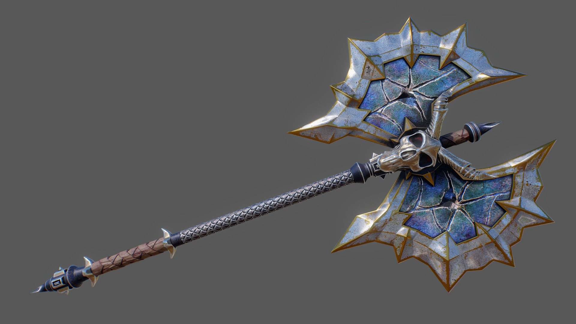 Made for Unity - Fantasy_axe_2 - 3D model by Nicu_Tepes_Vulpe 3d model