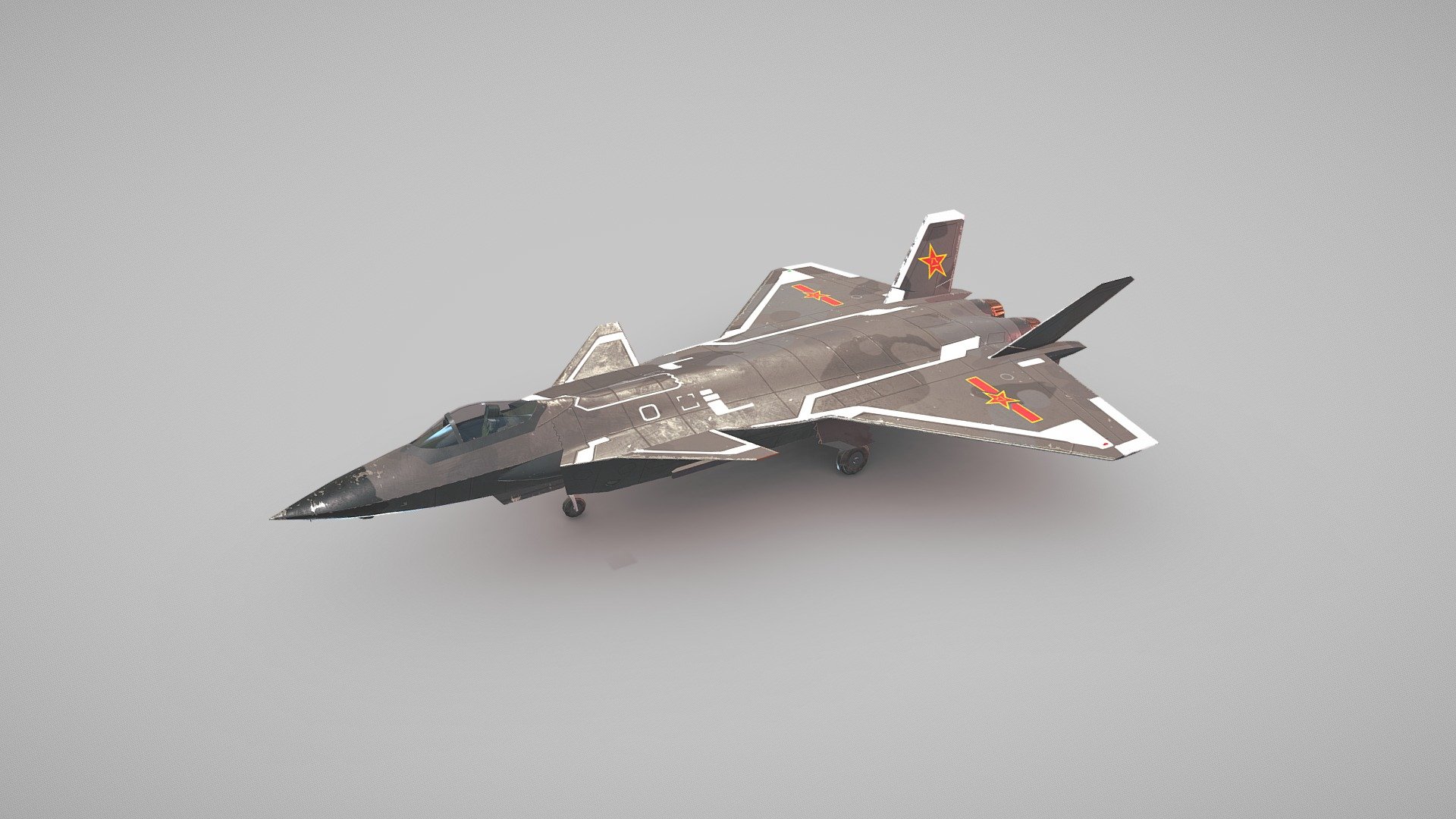 J-20 Fighter Jet


-Created in 3ds MAX 2018 saved as 2015 both files are included no plugins used.
-Low-poly ready to use in Games.
-Separate objects for animation.
-Textures are in PNG format PBR metalness 2 sets(AO, Albedo, Normal, Roughness, Metalness)
-File Units: meter
-Available formats:MAX 2018 and 2015, OBJ, MTL, FBX, .tbscene.
-Inspect the model completely in marmoset viewer in 2nd preview image
-If you need any other file format you can always request it.
-All formats include materials and texture

The Chengdu J-20, also known as Mighty Dragon, is a twinjet all-weather stealth fighter aircraft developed by China's Chengdu Aerospace Corporation for the People's Liberation Army Air Force - Chengdu J-20 Stealth Fighter Aircraft - Buy Royalty Free 3D model by MaX3Dd 3d model