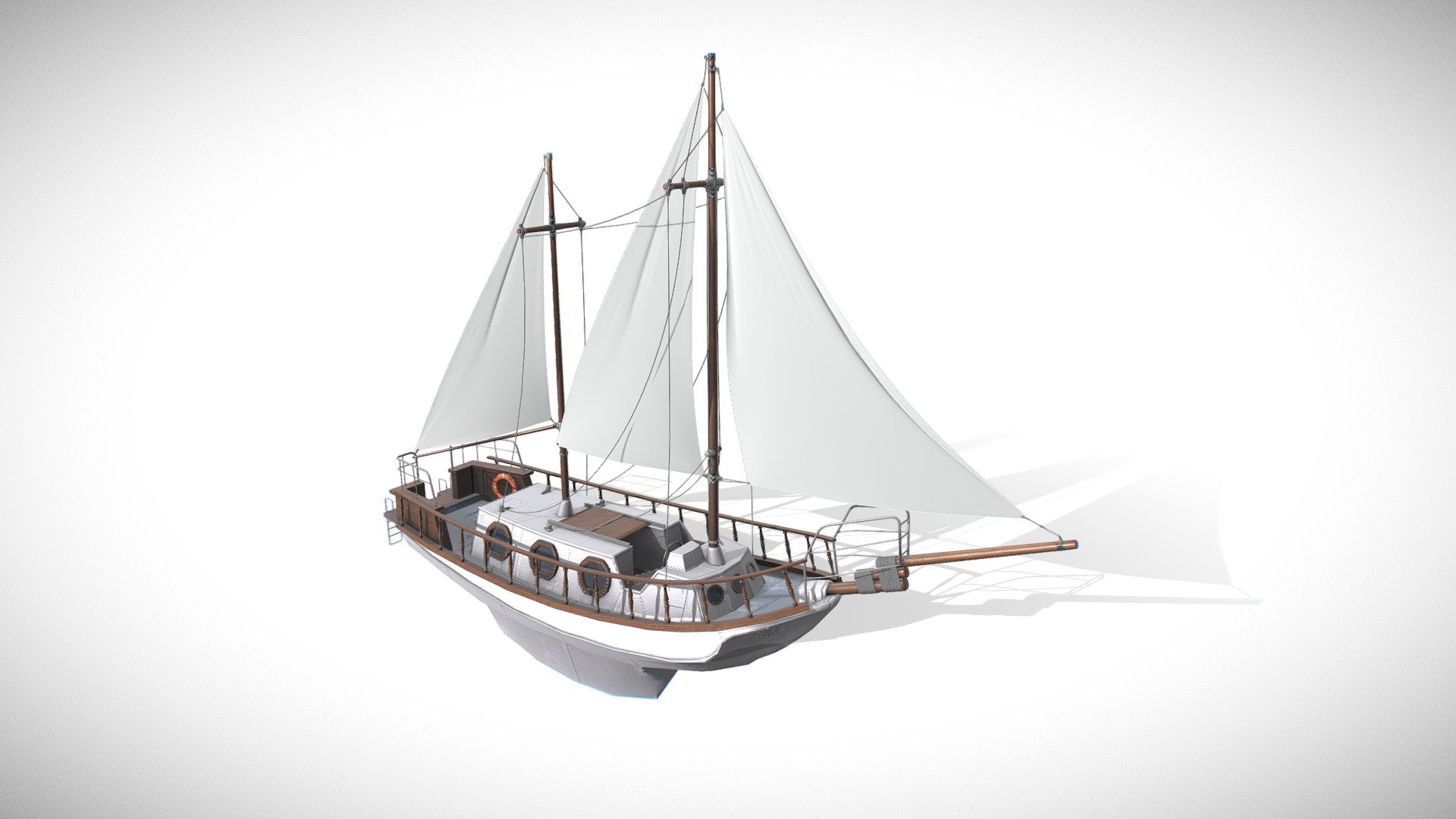 3d model of the yacht - Yacht - 3D model by djkorg 3d model