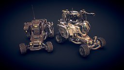 Sci-Fi Buggies buggy, low-poly, asset, game, lowpoly, scifi, sci-fi