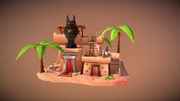 DAE Villages egypt, warrior, sand, stylised, anubis, daehowest, egyptian-god, ancient-egypt, egyptian-culture, daevillages, gameart2021