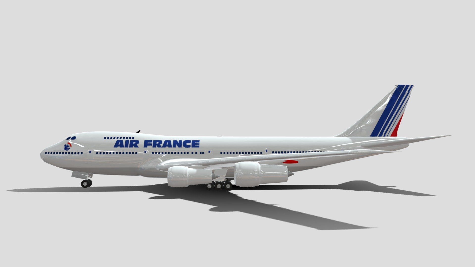 Boeing Air France - Boeing Air France - Buy Royalty Free 3D model by Emilio.Gallo 3d model