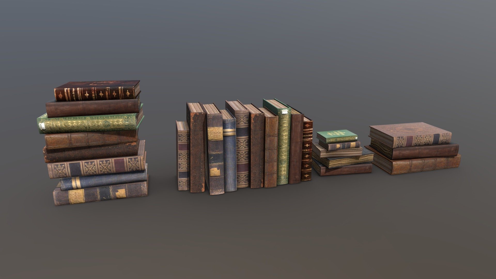 9 individual book models included

PNG 512x512 PBR map
 - 9 Old Books and Piles - 3D model by seenoise 3d model