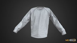 Gray sweatshirt fashion, clothes, ar, gray, 3dscanning, sweatshirt, photogrammetry, lowpoly, 3dscan, clothing, noai, fashionscan