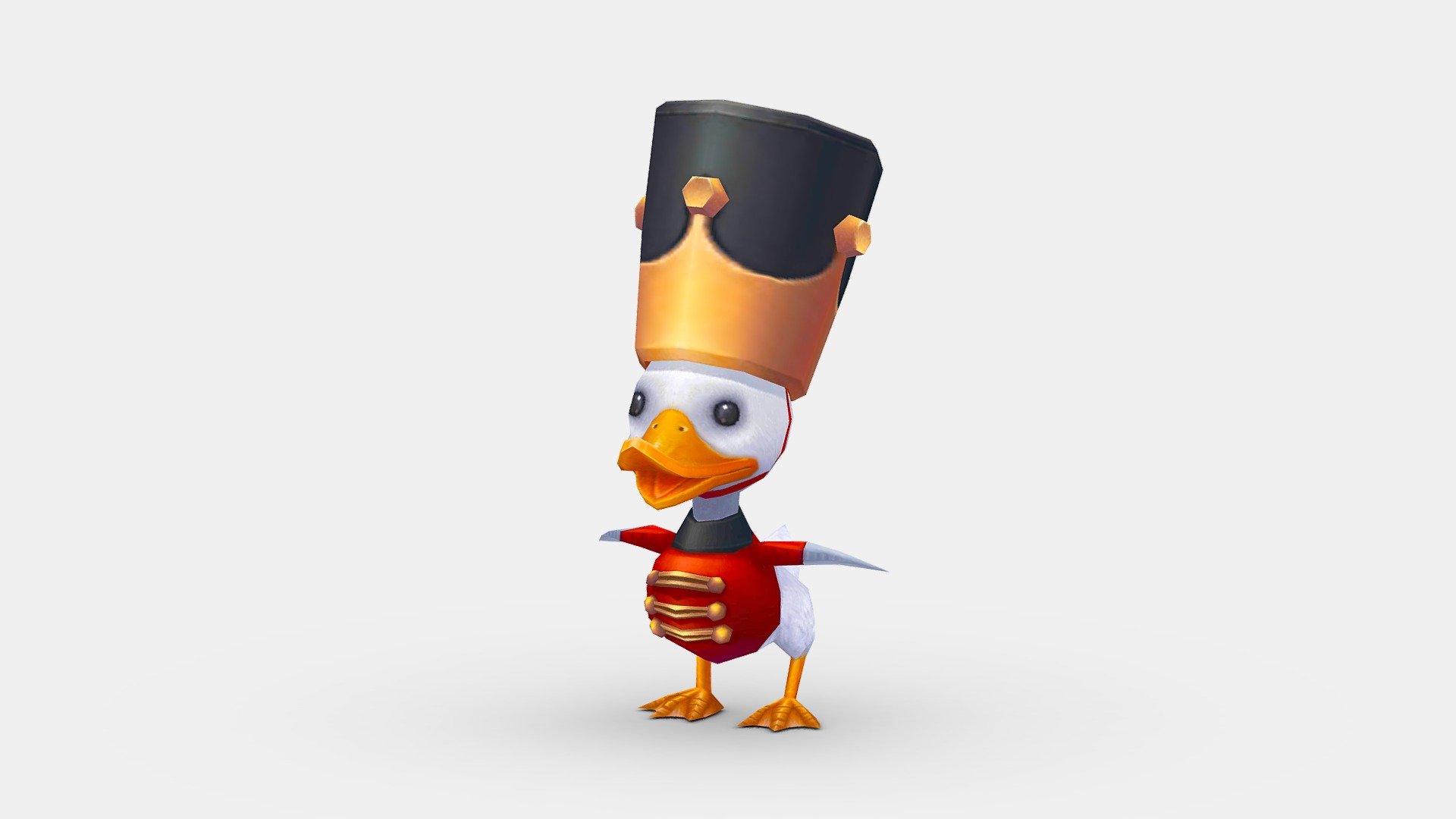 Cartoon duck guard - Cartoon duck guard - Buy Royalty Free 3D model by ler_cartoon (@lerrrrr) 3d model