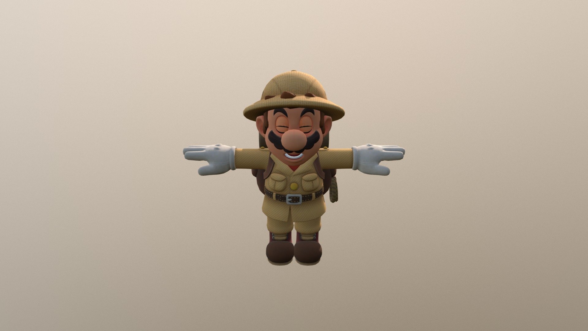 The explorer outfit Mario from Super Mario Odyssey 3d model