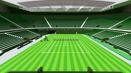 Tennis Stadium 3D field, court, stadium, league, vr, arena, coliseo, tennis, estadio, colliseum, wimbledon, tenis, raquet, ball, tennis-ball