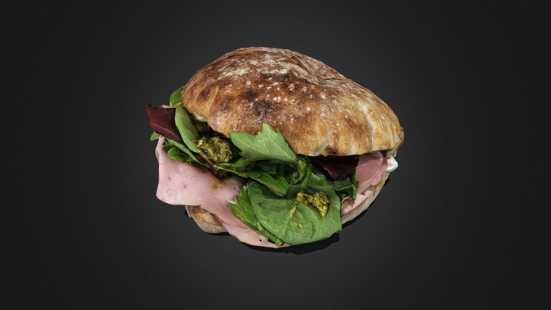 Ciabatta Sandwich Photogrammetry 3D Asset - Ciabatta Sandwich - 3D model by Rainbow (@encoded01) 3d model