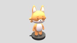 Cute chibi Fox cute, fox, cyclesrender, character, blender