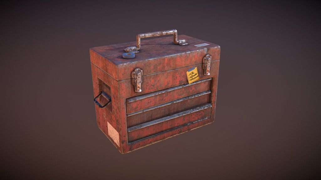 Find this item specific lootbox within the world. Holding more advanced tools over that of the primitive lootbox 3d model