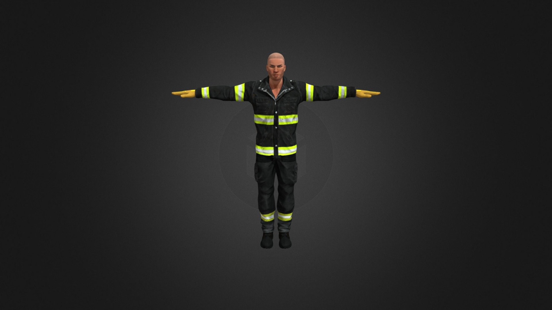 firefighter - 3D model by Quantum_Fox (@Digitalacid) 3d model