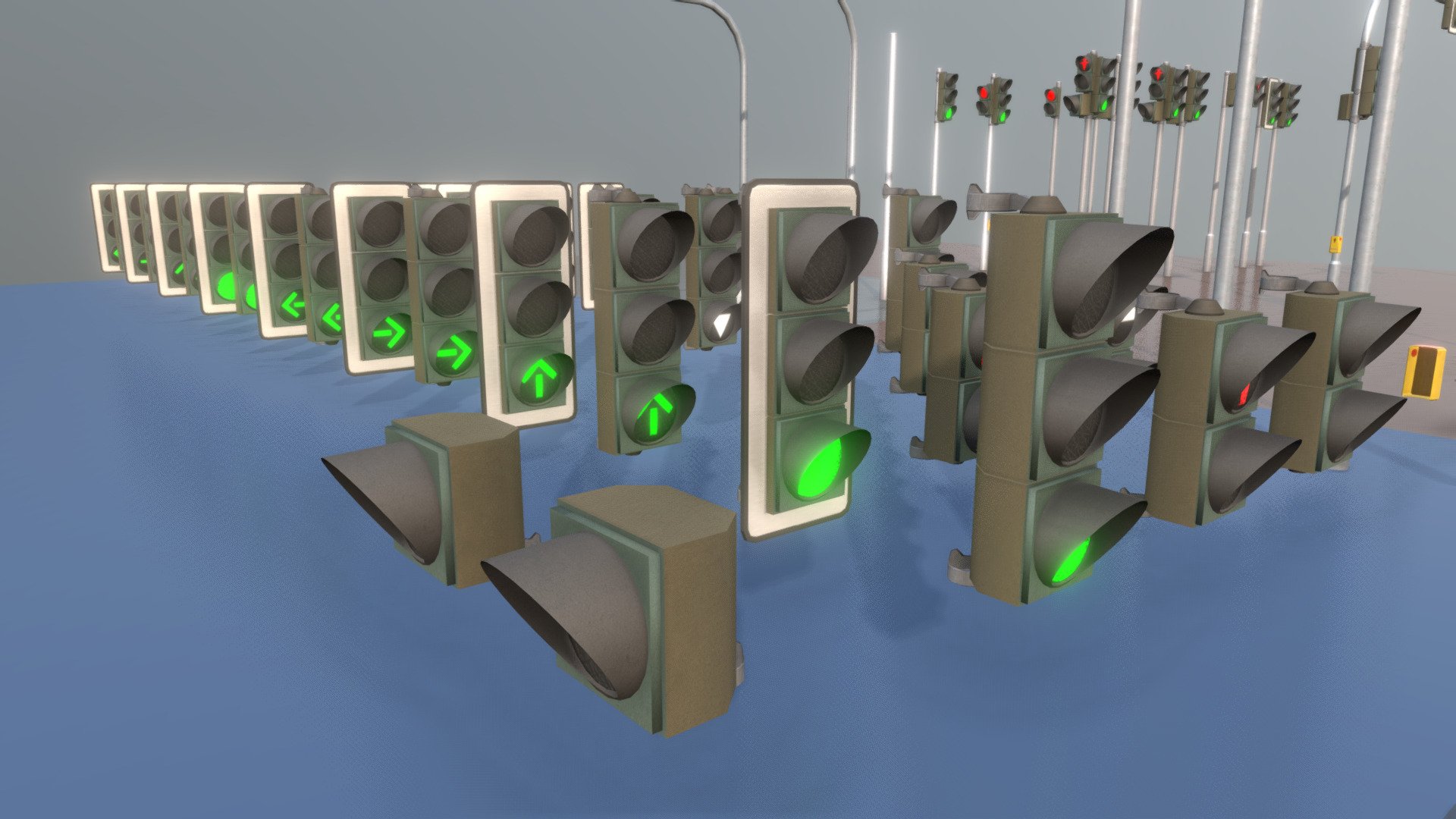 Here is an update about the animated traffic light modules.

I made some new traffic light modules for bus and tram.



Ein Update der animierten Ampelmodule.

Ich habe einige neue Module für Bus- und Straßenbahn Ampeln ersetellt 3d model