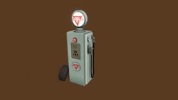 Gas Station oil, gasstation, gas-station, 3d, conoco