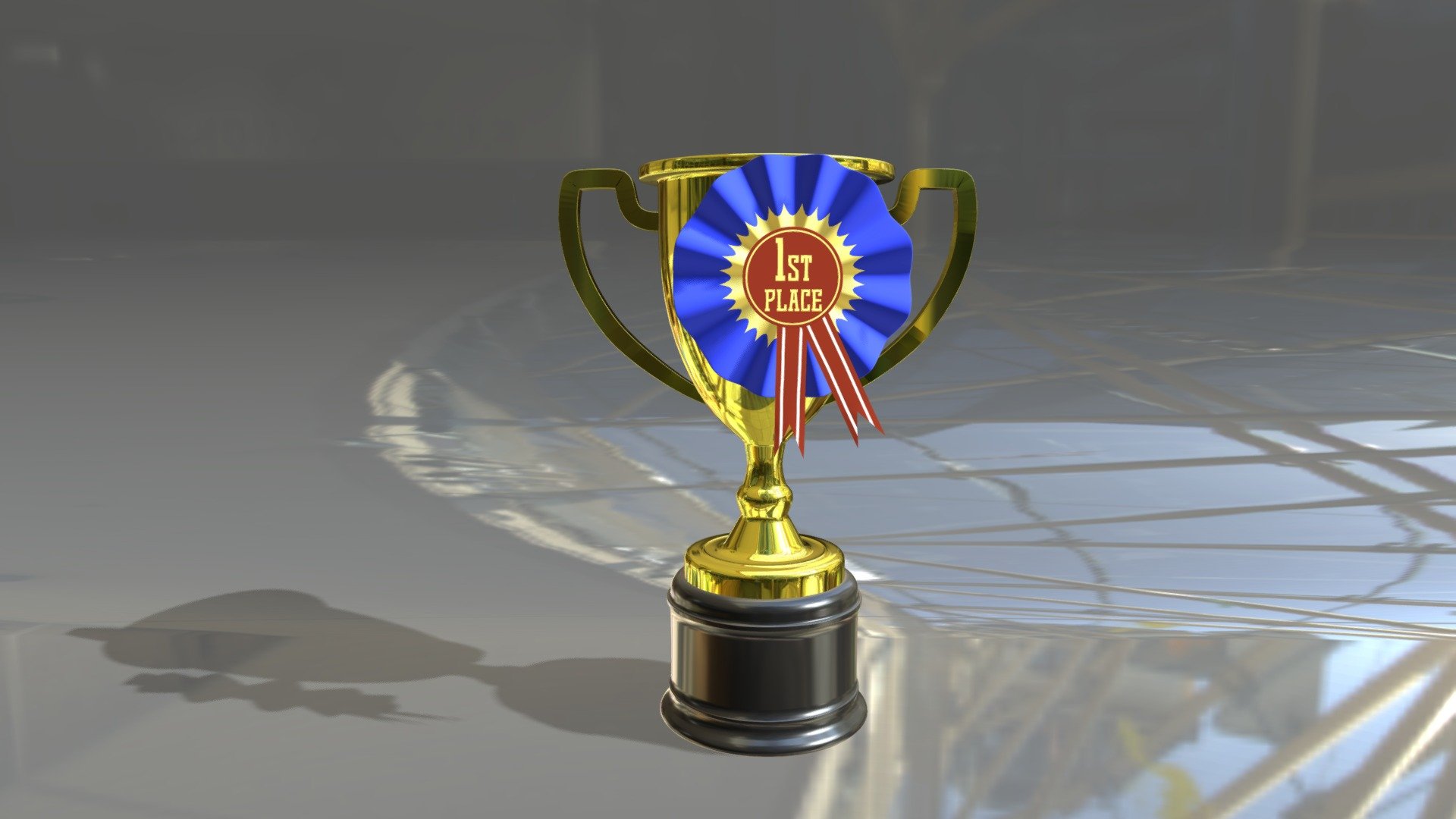 A first place trophy - Trophy - Buy Royalty Free 3D model by walkermd 3d model