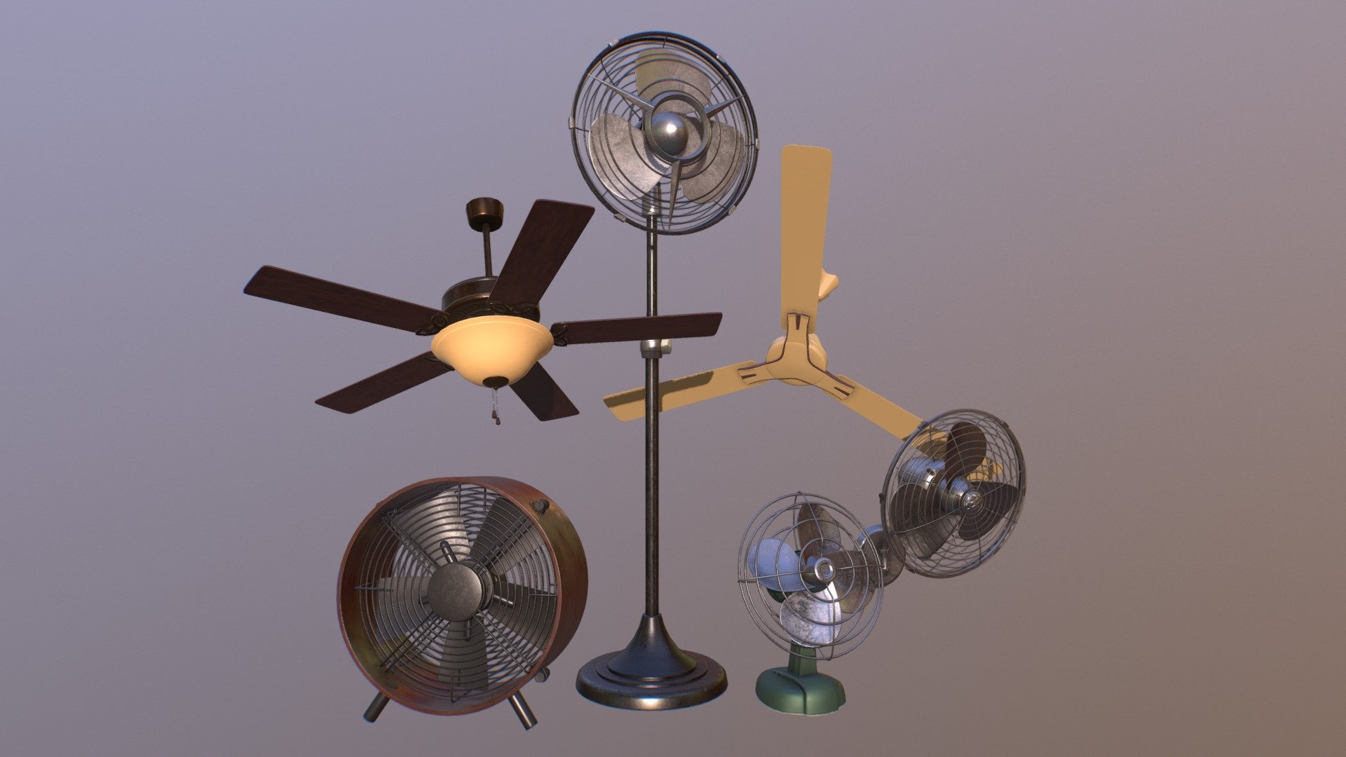 Excellent set of fans, cool your game;)




Ready for animation




Contains textures 2048x2048




PBR shaders 




Fan_01_Triangles 8,000 (LOD : 4500) 


Fan_02_Triangles 7,000 (LOD : 3500) 


Fan_03_Triangles 6,000 (LOD : 3000)



Fan_04_Triangles 7,000 (LOD : 3800) 


Fan_05_Triangles 2,000  (LOD : 1200) 


Fan_06_Triangles 4,000 (LOD : 2000) - Fan - 3D model by unicorling (@pir3d) 3d model