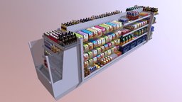 store shelf drink, food, store, items, gasstation, petrolstation, shop, tankstelle, einkaufen