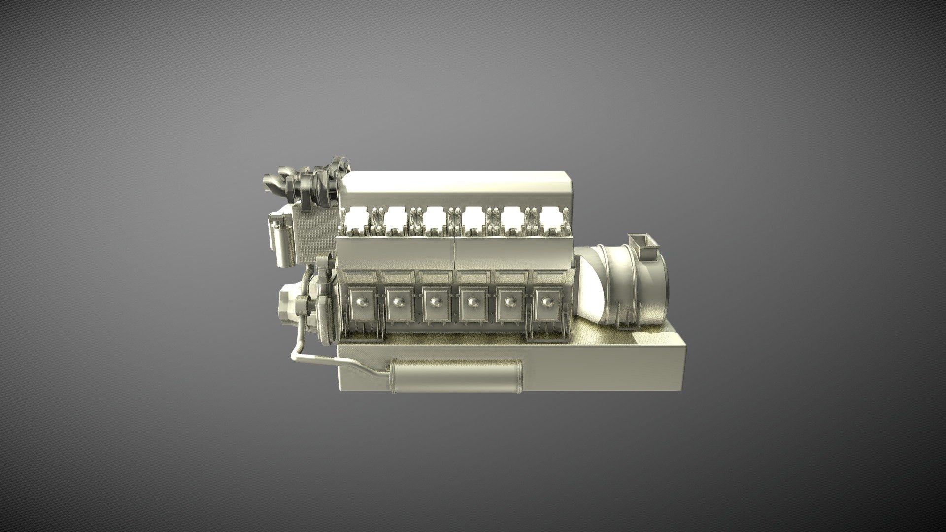 Diesel Engine D500 - Diesel Engine D500 - 3D model by shuldeshov 3d model