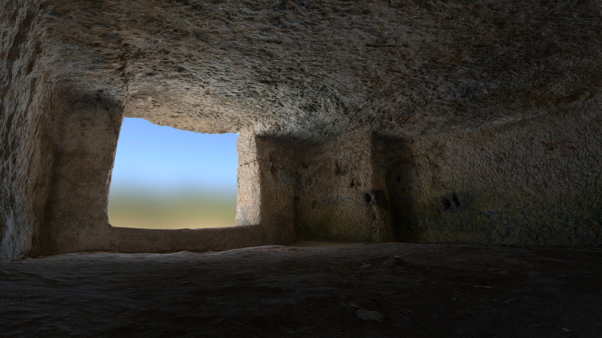 3dscan of room on the edge of the cliff, Chufut Kala, 44.741377, 33.924461 - Room on the edge of the cliff, Chufut Kala - 3D model by JackRad 3d model